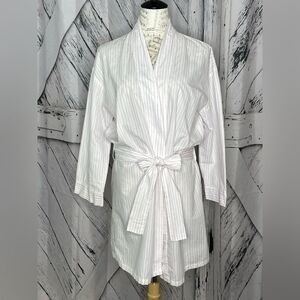 Pour Les Femmes Cotton Pinstripe Mini Robe S